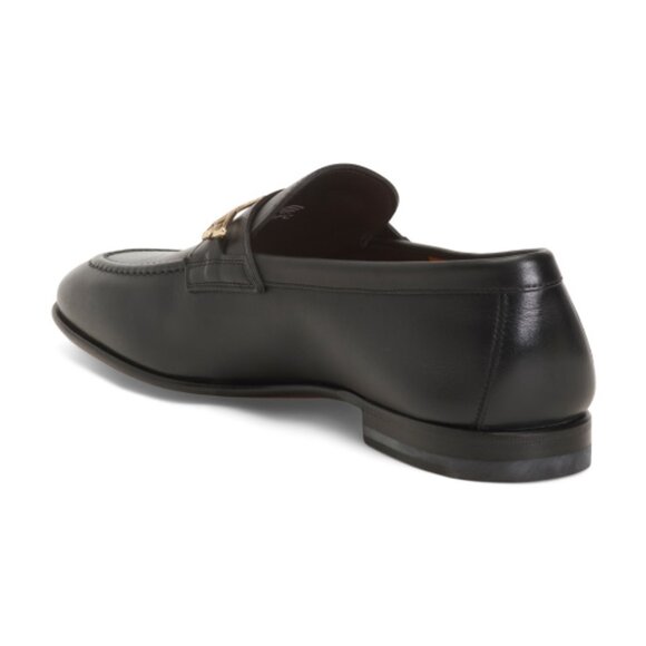 SANTONI Men\'s Made In Italy Leather Saddle Loafers With Bit